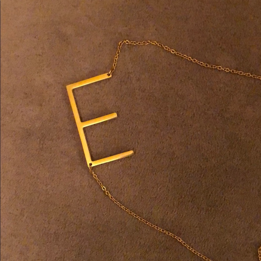 Initial Necklace “E”